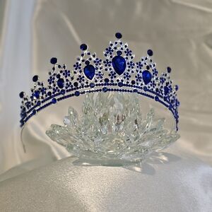 Blue rhinestone tiara